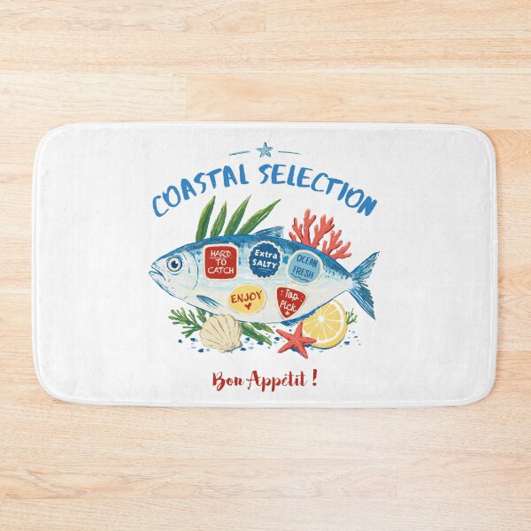 Item preview, Coastal Selection Fish Illustration Mediterranean Seafood Graphic designed and sold by art-injoy.