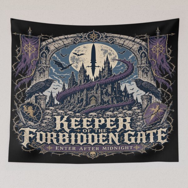 Item preview, Gothic Ruined Castle Dark Fantasy Art designed and sold by InkspirationGraphics.