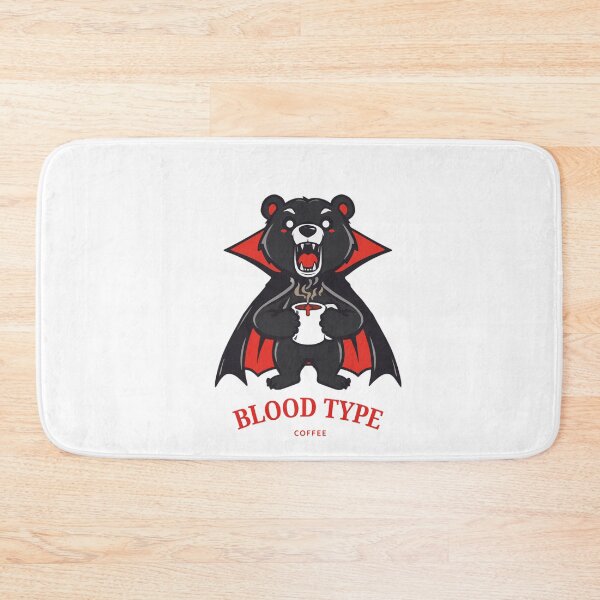 Item preview, Blood Type Coffee Vampire Bear Mascot Vector Art designed and sold by AbderraimArt.