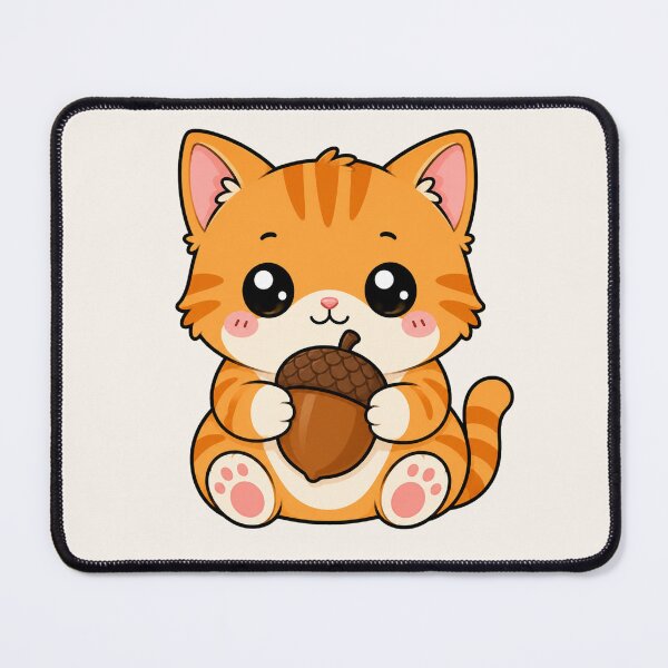 Item preview, Cute Orange Cat Holding Acorn Autumn Season designed and sold by Seculinator.