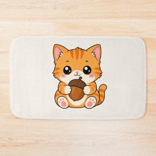 Item preview, Cute Orange Cat Holding Acorn Autumn Season designed and sold by Seculinator.