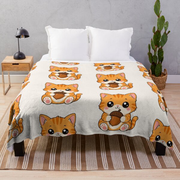 Item preview, Cute Orange Cat Holding Acorn Autumn Season designed and sold by Seculinator.
