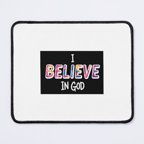 Item preview, I Believe in God – Colorful Christian Faith Typography Design designed and sold by Alpha-Hood.