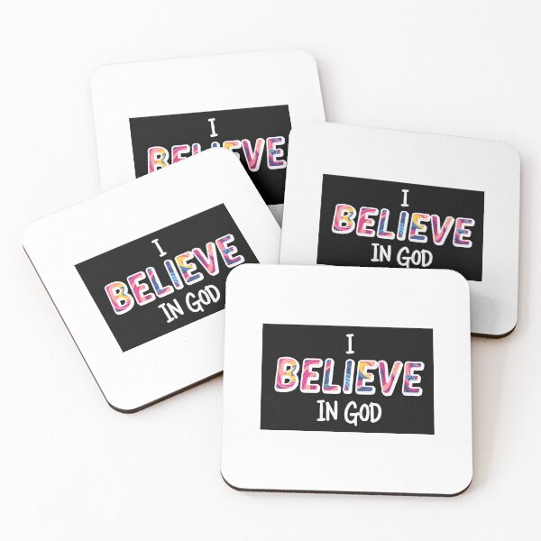 Item preview, I Believe in God – Colorful Christian Faith Typography Design designed and sold by Alpha-Hood.