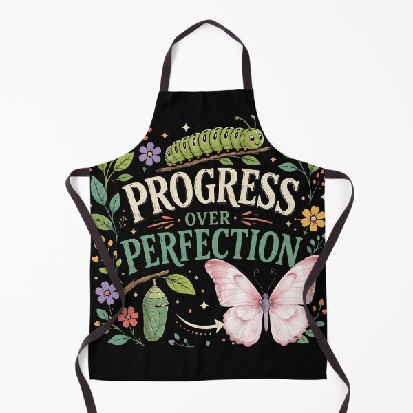 Item preview, Progress Over Perfection – Inspirational Butterfly Growth Vector Design  designed and sold by Huddy-clothes.