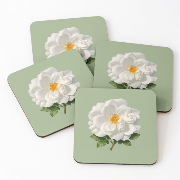 Item preview, Elegant White Briar Rose Botanical Illustration  designed and sold by StoryVibes.