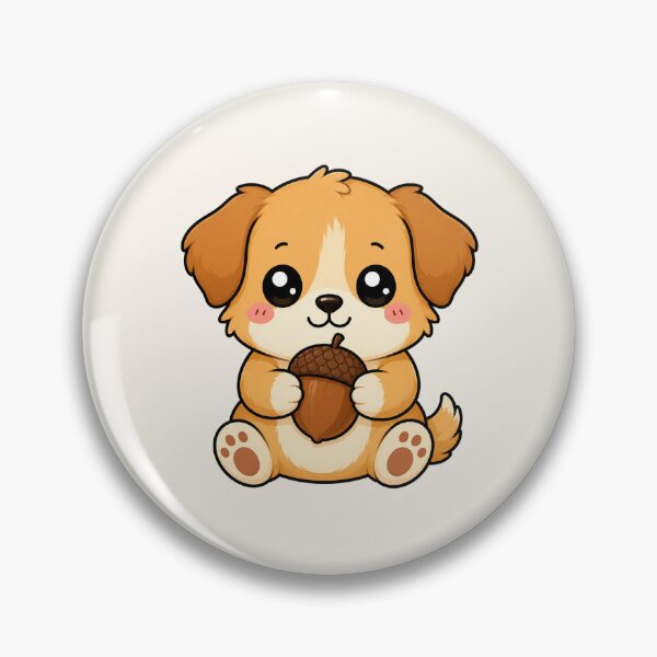 Item preview, Cute Puppy Holding Acorn Autumn Fall Season designed and sold by Seculinator.