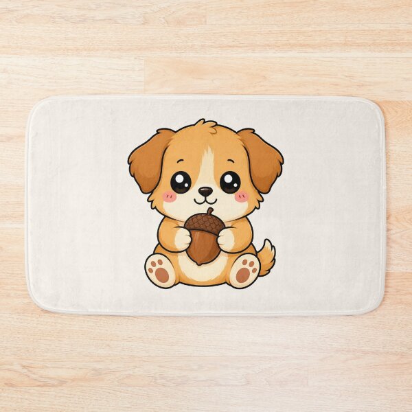 Item preview, Cute Puppy Holding Acorn Autumn Fall Season designed and sold by Seculinator.