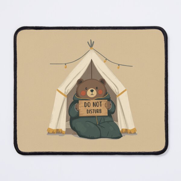 Item preview, Cozy Camping Bear Do Not Disturb Teepee Illustration designed and sold by AbderraimArt.
