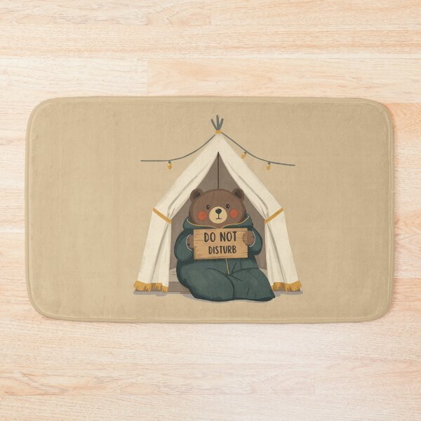 Item preview, Cozy Camping Bear Do Not Disturb Teepee Illustration designed and sold by AbderraimArt.