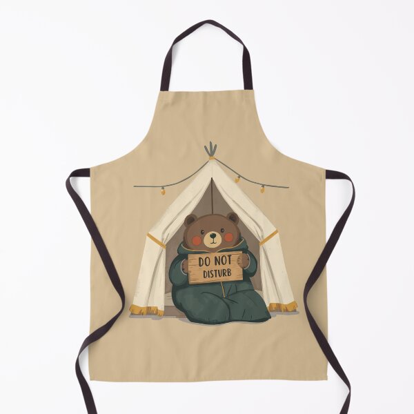 Item preview, Cozy Camping Bear Do Not Disturb Teepee Illustration designed and sold by AbderraimArt.