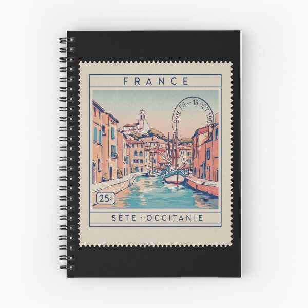Item preview, Sète France Occitanie Coast Postage Stamp Travel Sticker designed and sold by stickercuffs.