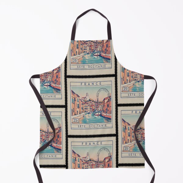 Item preview, Sète France Occitanie Coast Postage Stamp Travel Sticker designed and sold by stickercuffs.