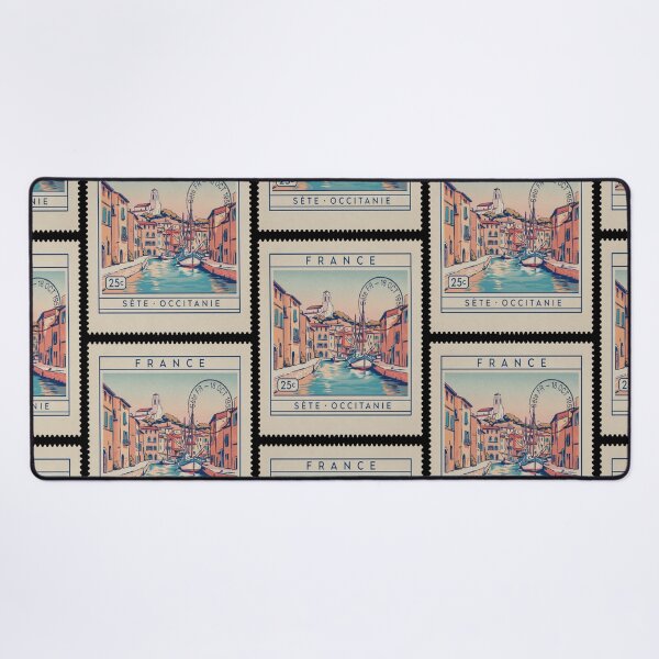 Item preview, Sète France Occitanie Coast Postage Stamp Travel Sticker designed and sold by stickercuffs.