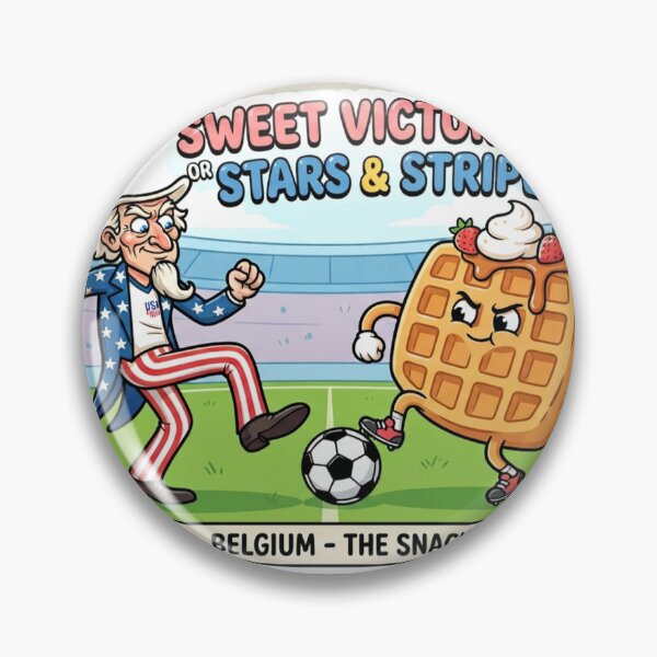 Item preview, Uncle Sam vs Angry Waffle Funny Soccer Cartoon designed and sold by VikrantCreative.