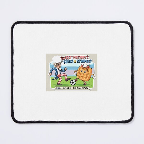 Item preview, Uncle Sam vs Angry Waffle Funny Soccer Cartoon designed and sold by VikrantCreative.