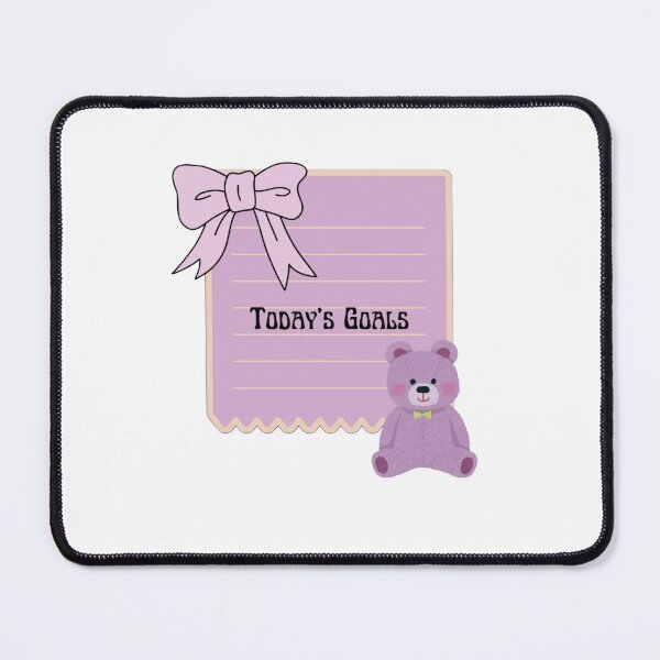 Item preview, Cute Purple Teddy Bear "Today's Goals" Memo Sticker designed and sold by Synne studio.