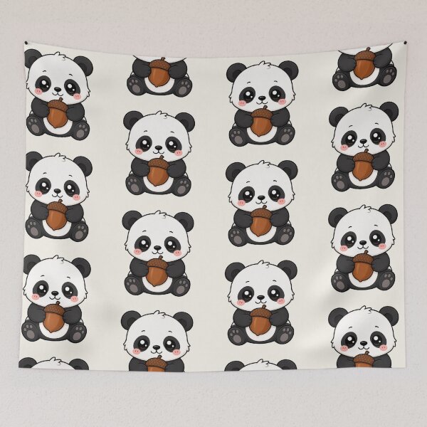 Item preview, Cute Panda Holding Acorn Autumn Fall Season designed and sold by Seculinator.