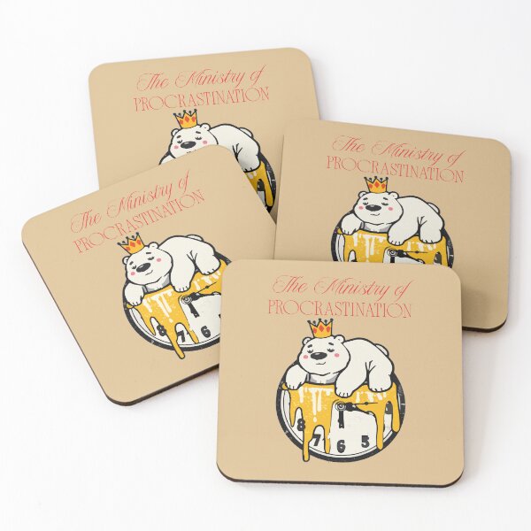 Item preview, Procrastination Ministry Lazy Polar Bear Vector Art designed and sold by AbderraimArt.