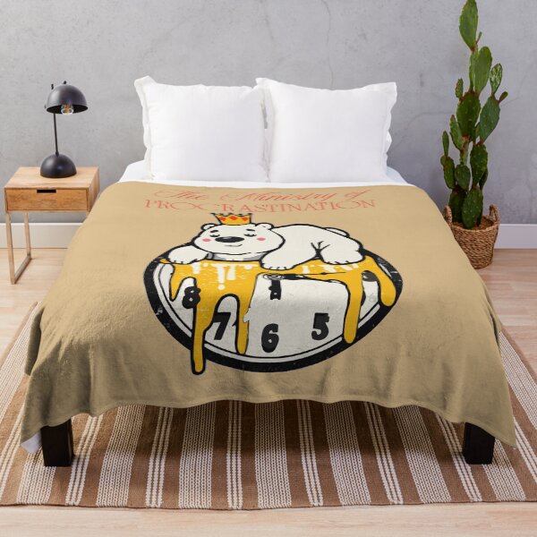 Item preview, Procrastination Ministry Lazy Polar Bear Vector Art designed and sold by AbderraimArt.