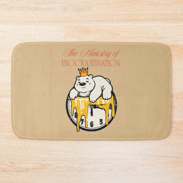 Item preview, Procrastination Ministry Lazy Polar Bear Vector Art designed and sold by AbderraimArt.