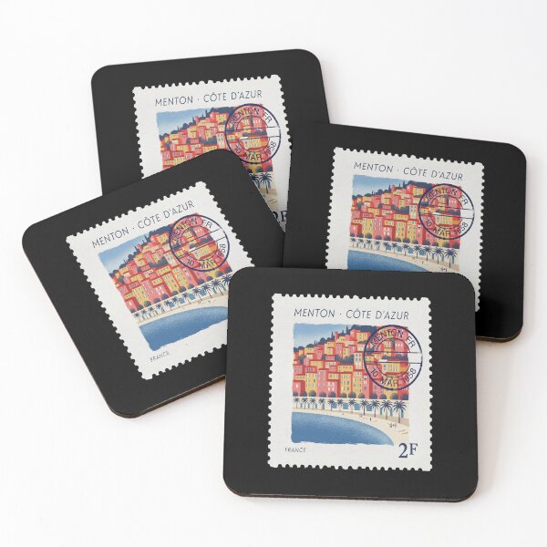 Item preview, Menton France Riviera Coastal Postage Stamp Travel Sticker designed and sold by stickercuffs.