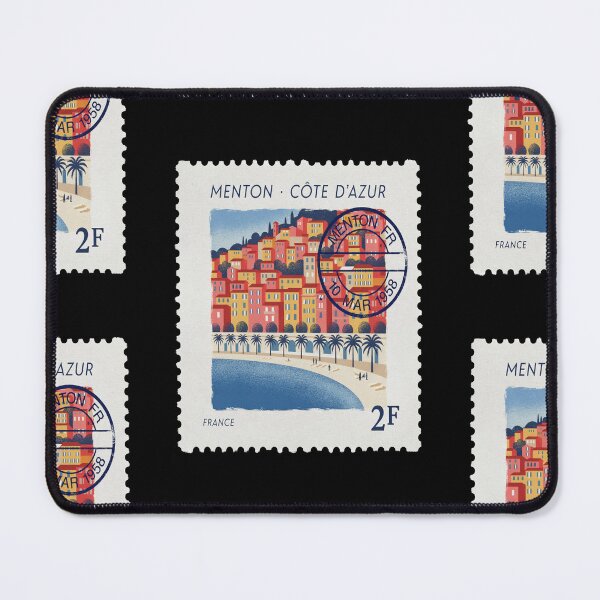 Item preview, Menton France Riviera Coastal Postage Stamp Travel Sticker designed and sold by stickercuffs.