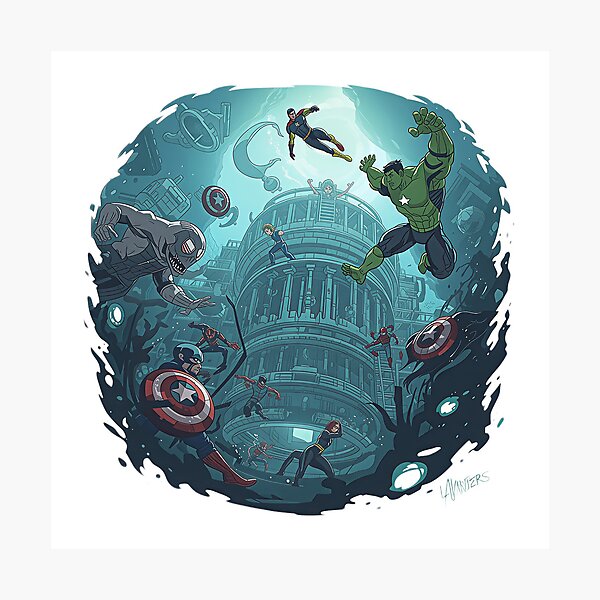 Item preview, Heroes Beneath the Depths – Underwater Fortress Showdown designed and sold by Artisan Finds Online.