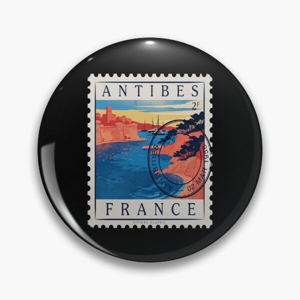 Item preview, Antibes France Riviera Coastal Postage Stamp Sticker designed and sold by stickercuffs.