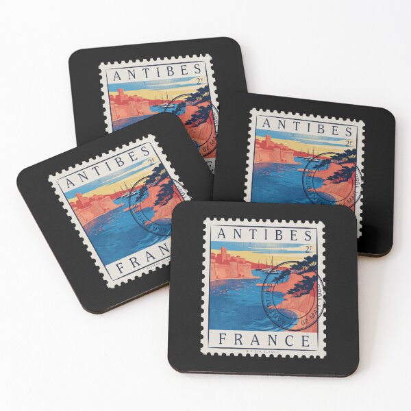 Item preview, Antibes France Riviera Coastal Postage Stamp Sticker designed and sold by stickercuffs.