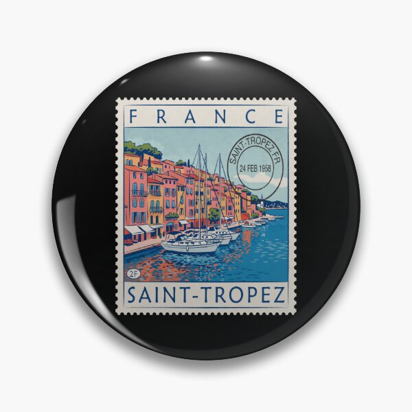 Item preview, Saint Tropez France Riviera Postage Stamp Travel Sticker designed and sold by stickercuffs.