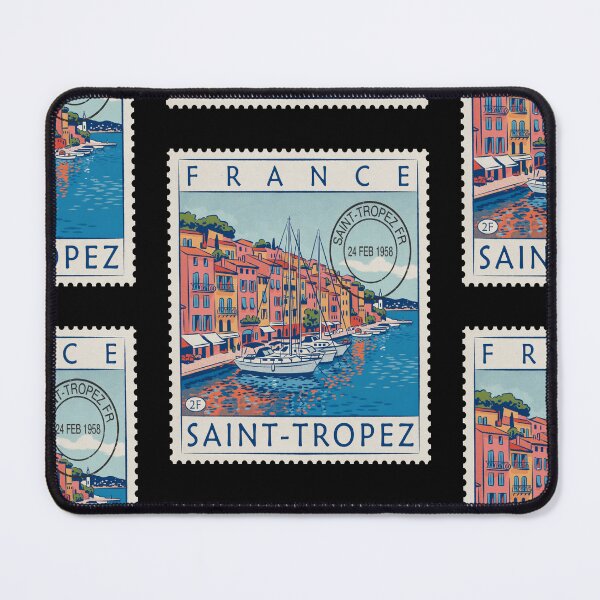 Item preview, Saint Tropez France Riviera Postage Stamp Travel Sticker designed and sold by stickercuffs.