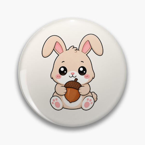 Item preview, Cute Bunny Holding Acorn Autumn Fall Season designed and sold by Seculinator.