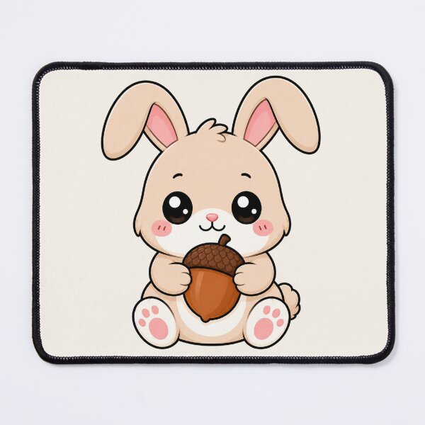 Item preview, Cute Bunny Holding Acorn Autumn Fall Season designed and sold by Seculinator.
