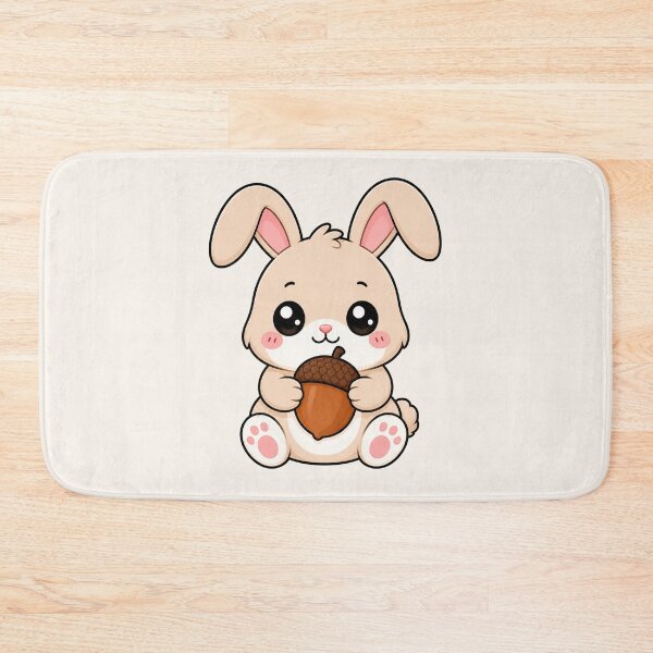 Item preview, Cute Bunny Holding Acorn Autumn Fall Season designed and sold by Seculinator.