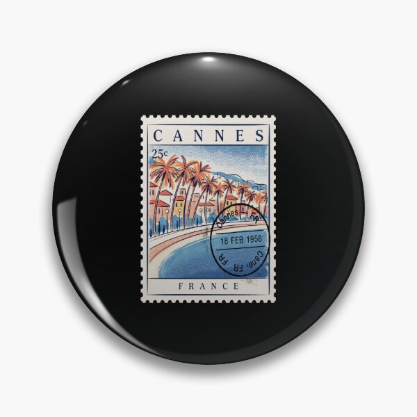 Item preview, Cannes France Riviera Coastal Postage Stamp Travel Sticker designed and sold by stickercuffs.
