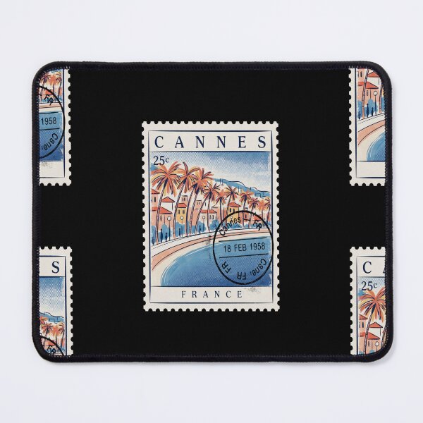 Item preview, Cannes France Riviera Coastal Postage Stamp Travel Sticker designed and sold by stickercuffs.