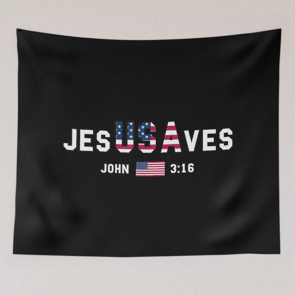 Item preview, Mens Jesus Saves USA American Flag Patriotic Christian Faith designed and sold by SylviaYLaughlin.