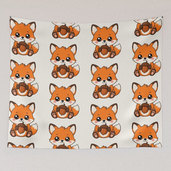 Item preview, Cute Fox Holding Acorn Autumn Fall Season designed and sold by Seculinator.