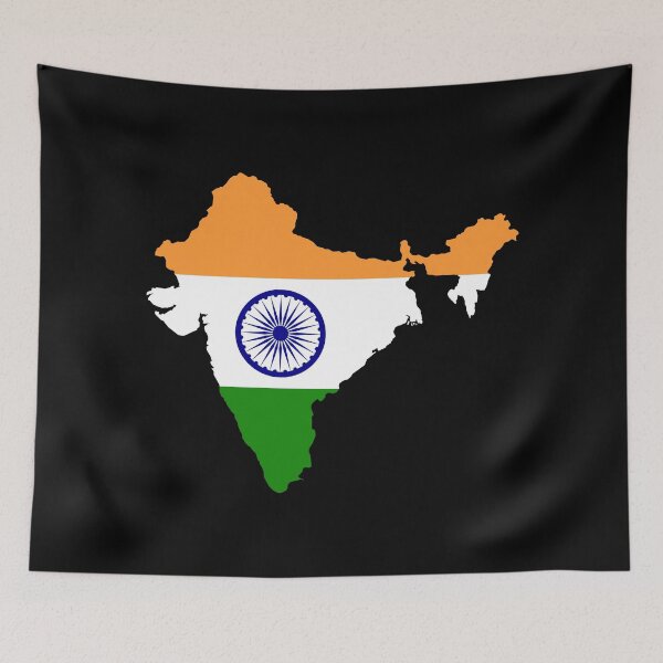 Item preview, India Shaped Flag IN designed and sold by shitpostee.