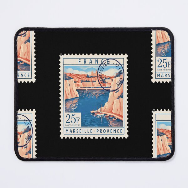Item preview, Marseille France Coastal Postage Stamp Travel Sticker designed and sold by stickercuffs.