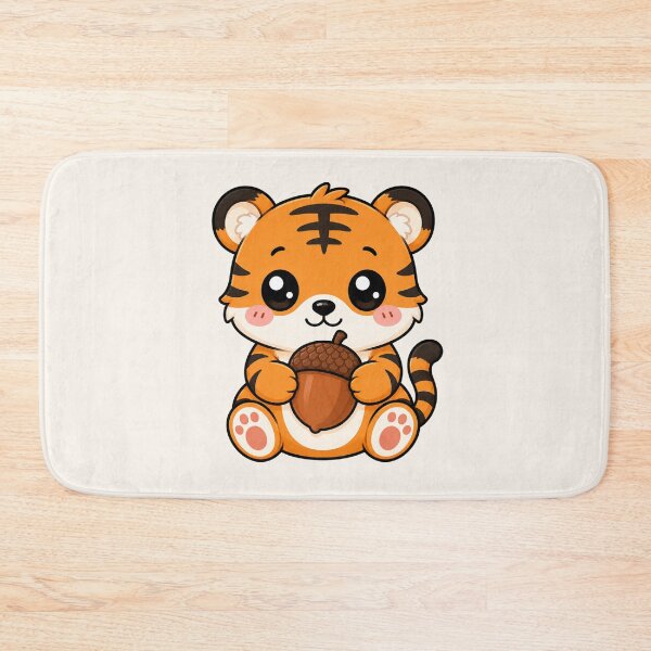 Item preview, Cute Tiger Holding Acorn Autumn Fall Season designed and sold by Seculinator.