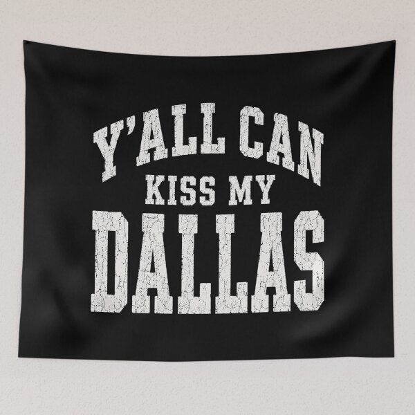 Item preview, Y'all Can Kiss My Dallas Vintage Funny T-Shirt, Texas Pride Gift, Western Humor Graphic Tee, Southern Cowboy Shirt designed and sold by Trendably.