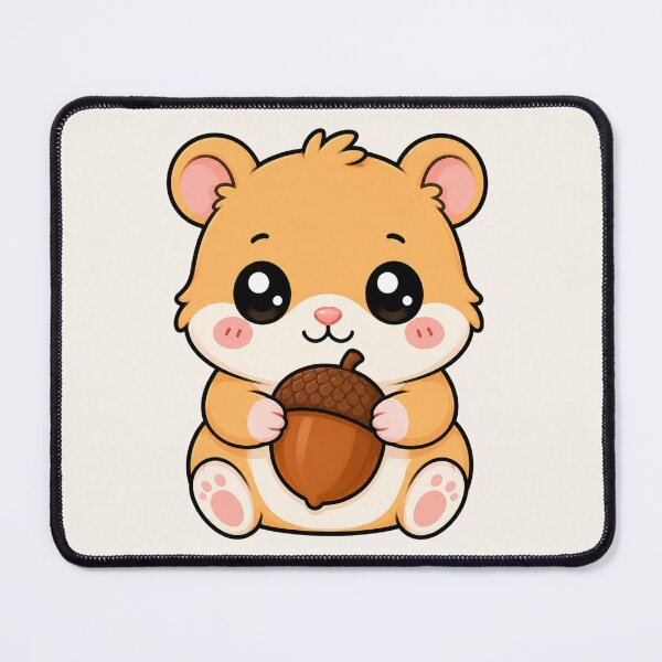 Item preview, Cute Hamster Holding Acorn Autumn Fall Season designed and sold by Seculinator.