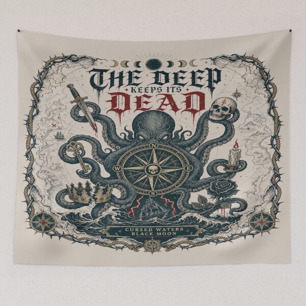 Item preview, Gothic Kraken Occult Nautical Dark Fantasy Art designed and sold by InkspirationGraphics.