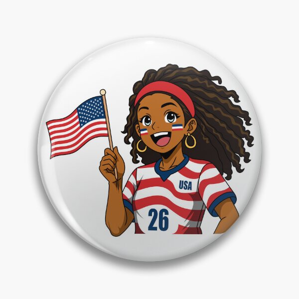Item preview, Proud Anime Girl Holding USA Flag designed and sold by Anne97s.