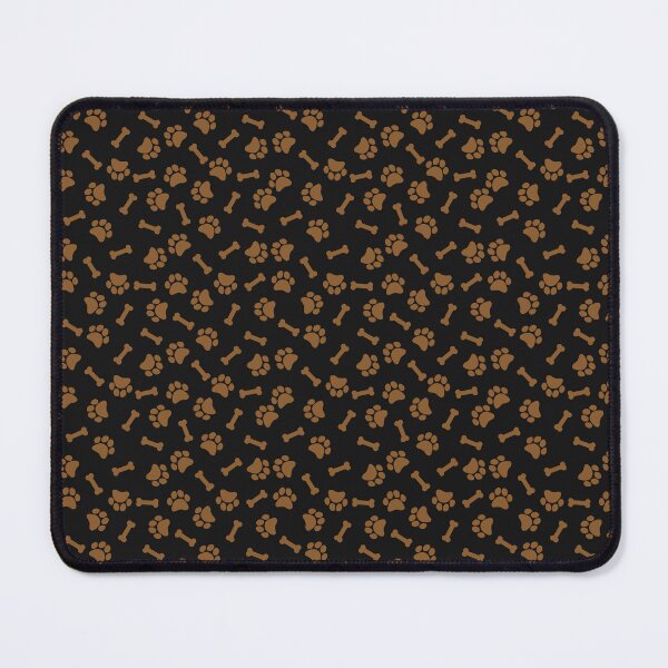 Item preview, Black And Bronze Dog Paw And Bone Pattern designed and sold by pattern-archive.