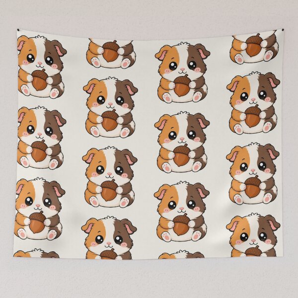 Item preview, Cute Guinea Pig Holding Acorn Autumn Season designed and sold by Seculinator.
