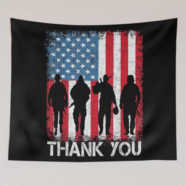 Item preview, Patriotic American Flag Thank You for Men Women Kid Girl Boy designed and sold by SylviaYLaughlin.