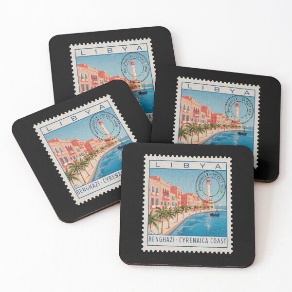 Item preview, Benghazi Libya Cyrenaica Coast Postage Stamp Travel Sticker designed and sold by stickercuffs.